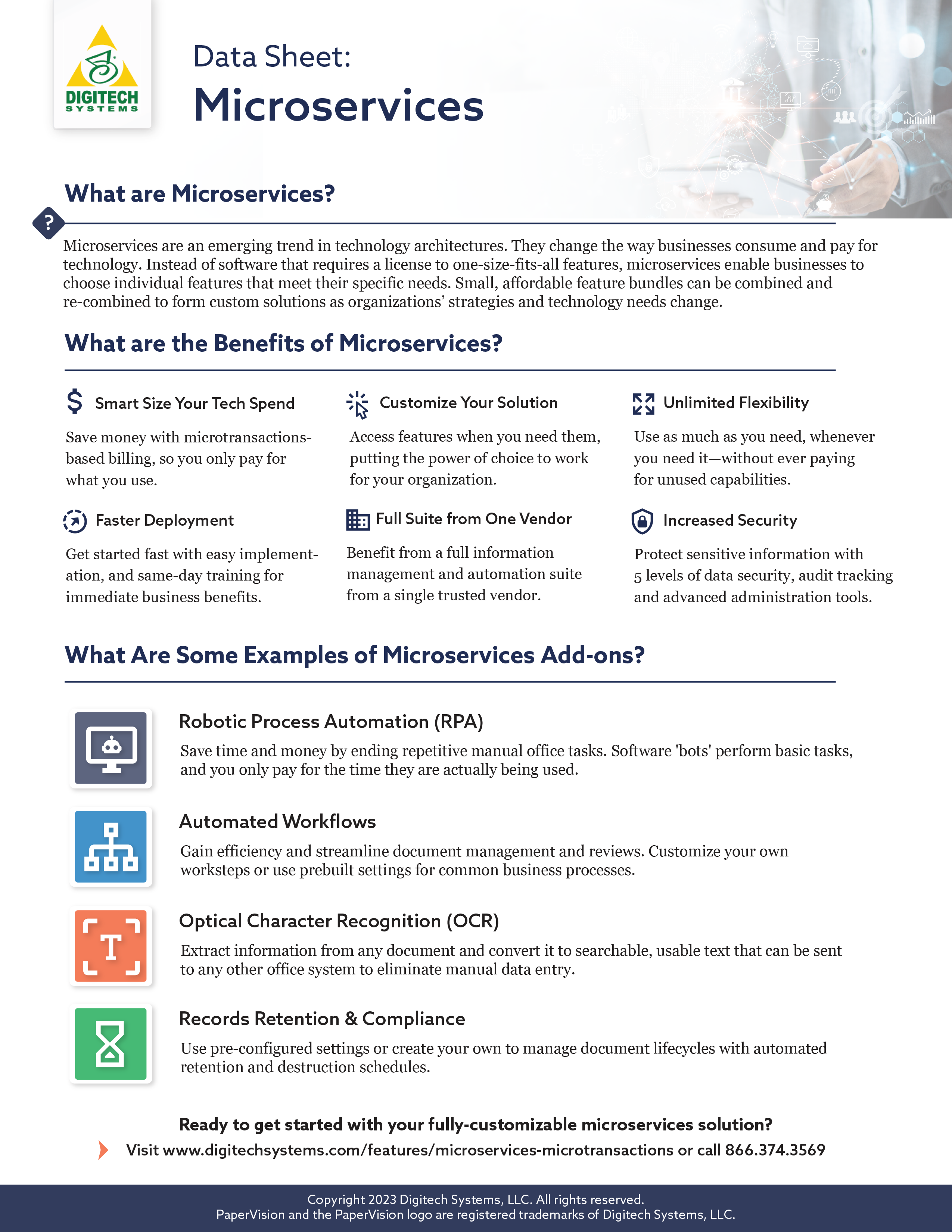 Microservices Data Sheet